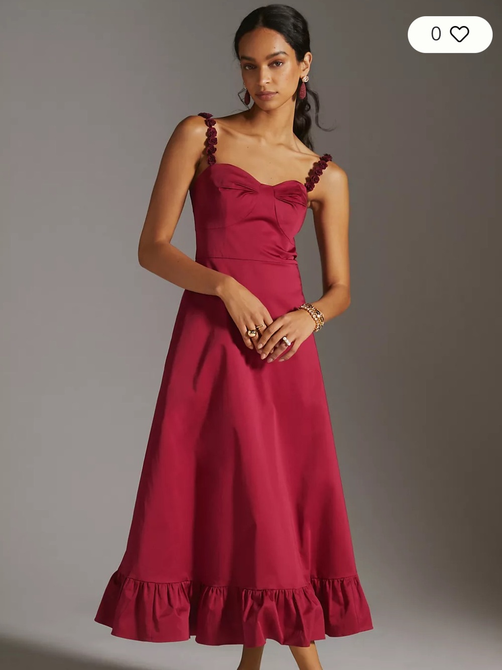 Anthropologie Hutch Floral-Hem Maxi Dress